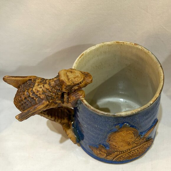 Stonebridge Pottery Blue Glaze DragonMaster Mug Hand Crafted England - Picture 7 of 10